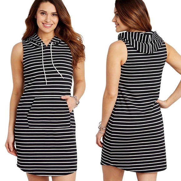 maurices black and white striped dress